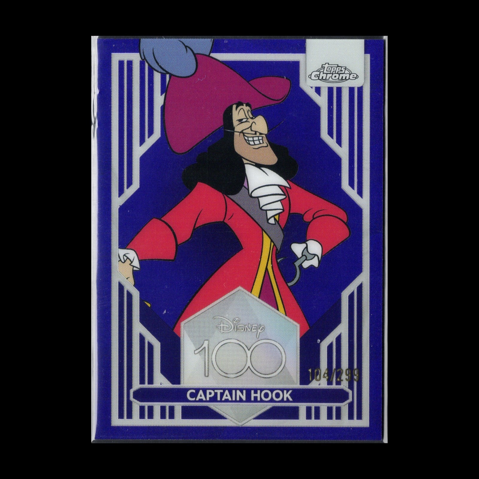 2023 Topps Chrome Disney 100 CAPTAIN HOOK #11 Purple Refractor /299