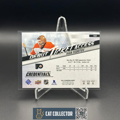 2024-25 UD Credentials IVAN FEDOTOV #140 Debut Ticket Access Horizontal RC