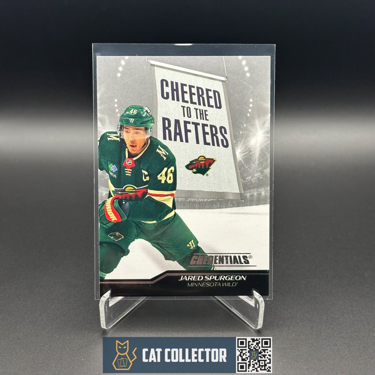 2024-25 UD Credentials JARED SPURGEON #CR-JS Cheered to the Rafters