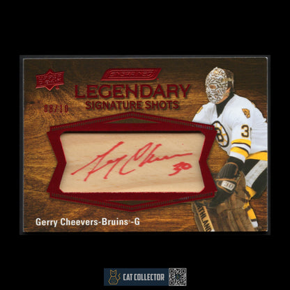 2023-24 UD Engrained GERRY CHEEVERS #LSS-GC Legendary Signature Shots 08/10