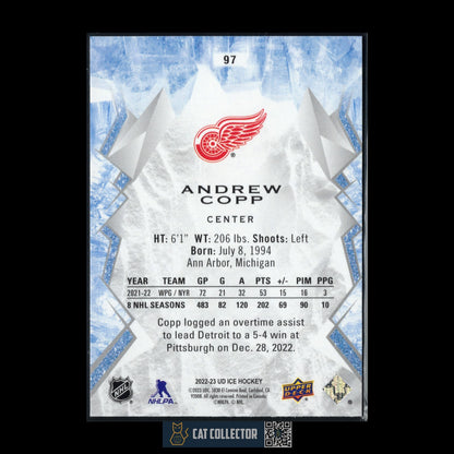 2022-23 UD Ice ANDREW COPP #97 Orange - Detroit Red Wings