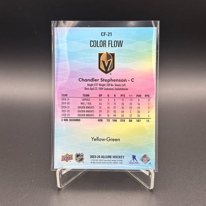 2023-24 UD Allure CHANDLER STEPHENSON #CF-21 Color Flow Yellow-Green
