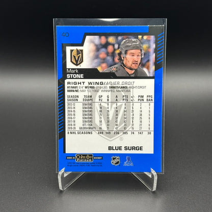 2020-21 O-Pee-Chee Platinum MARK STONE #40 Blue Surge - Vegas Golden Knights