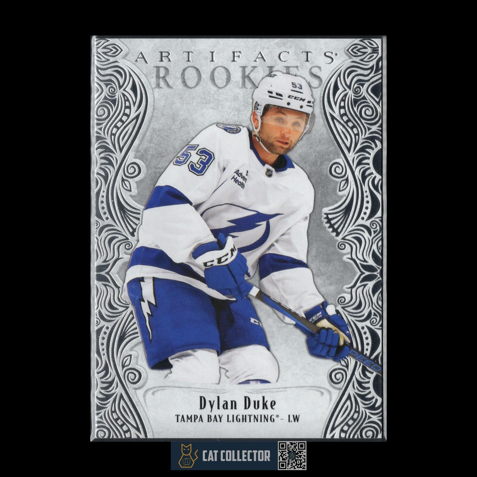 2025-26 UD Artifacts DYLAN DUKE #189 Rookie RC /999 - Tampa Bay Lightning