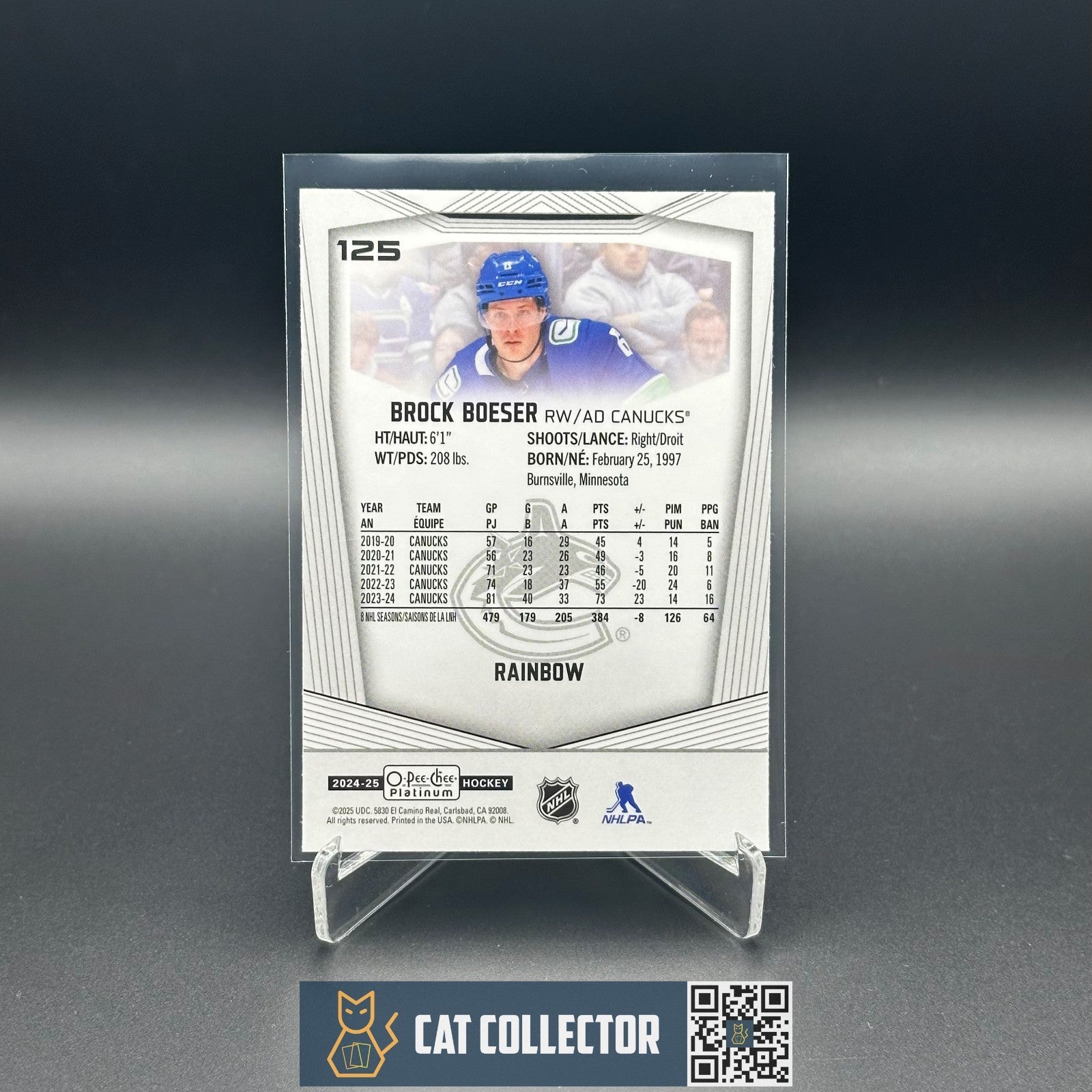 2024-25 O-Pee-Chee Platinum BROCK BOESER #125 Rainbow