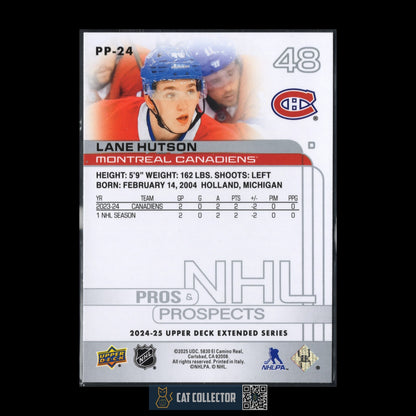 2024-25 UD Extended series LANE HUTSON #PP-24 Pros & Prospects Rookie RC