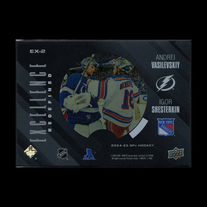 2024-25 UD SPx ANDREI VASILEVSKIY / IGOR SHESTERKIN #EX-2 Excellence Redefined
