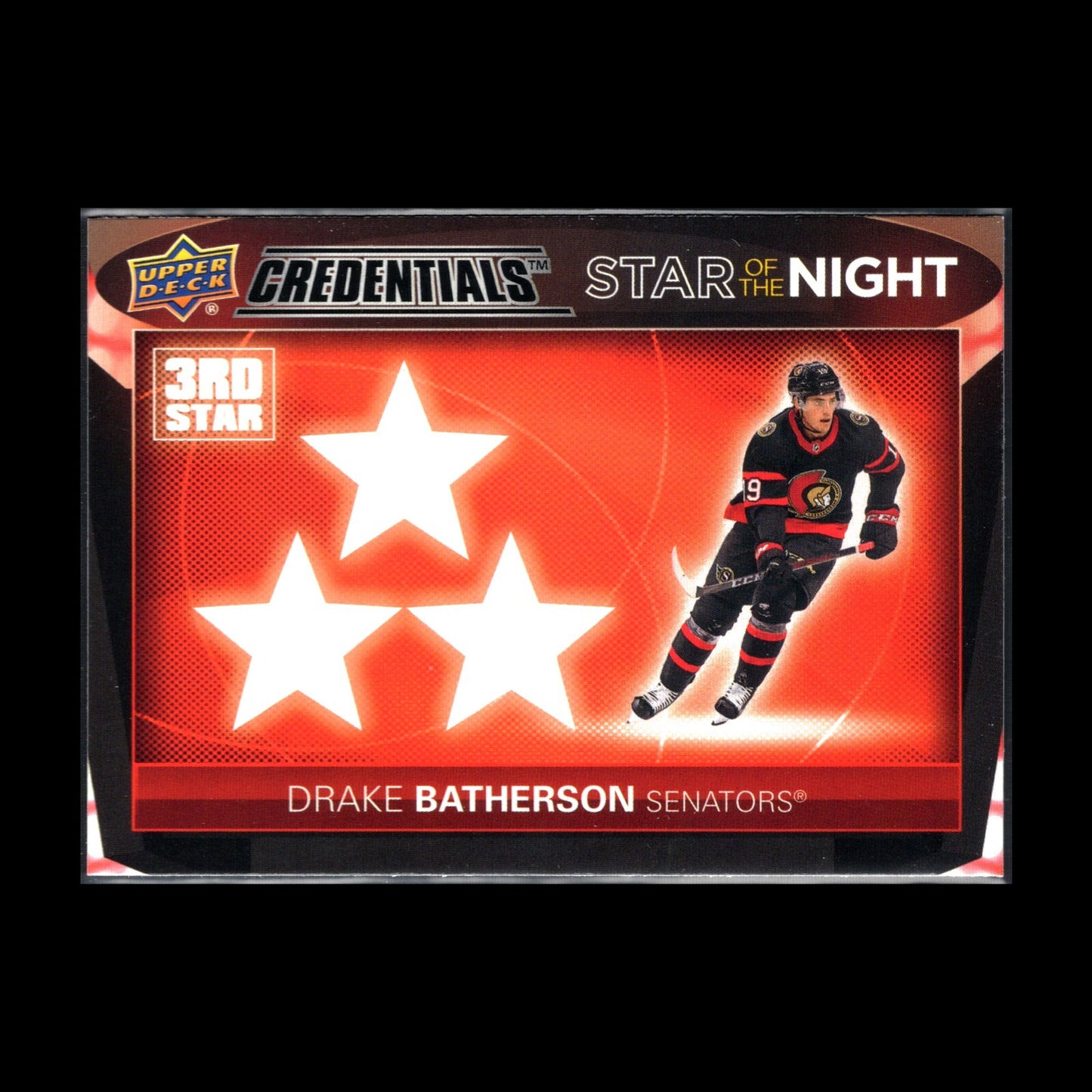 2021-22 UD Credentials DRAKE BATHERSON #3S-6 Third Star of the Night