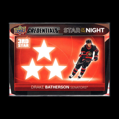 2021-22 UD Credentials DRAKE BATHERSON #3S-6 Third Star of the Night