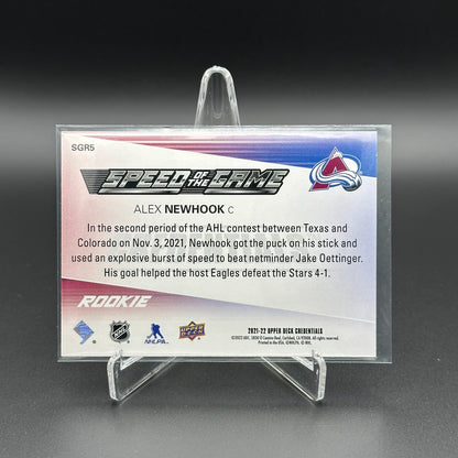 2021-22 UD Credentials ALEX NEWHOOK #SGR5 Speed of the Game RC