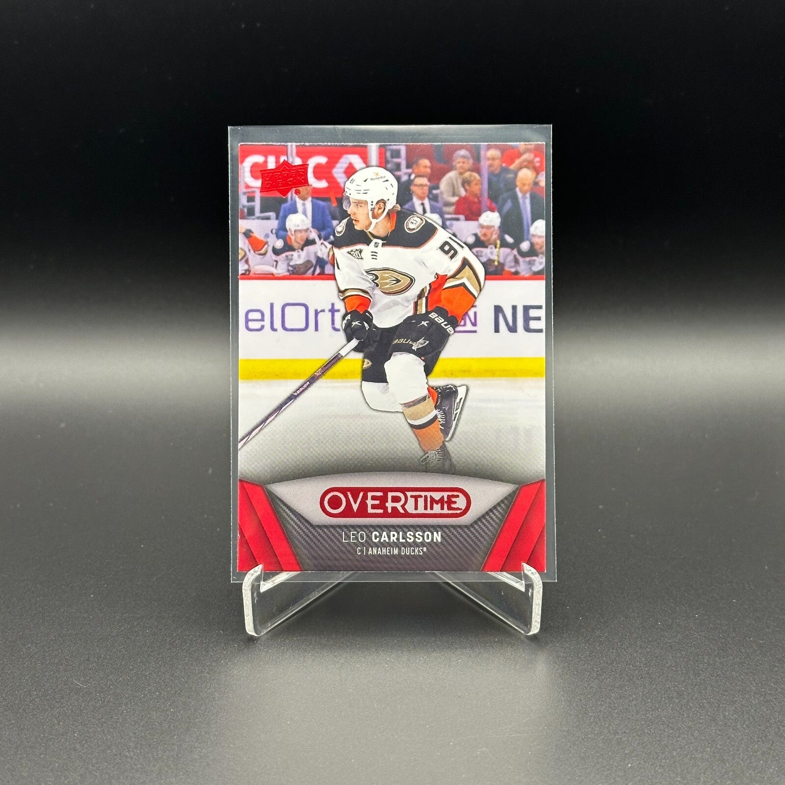 2024-25 UD Overtime LEO CARLSSON #46 Red foil - Anaheim Ducks