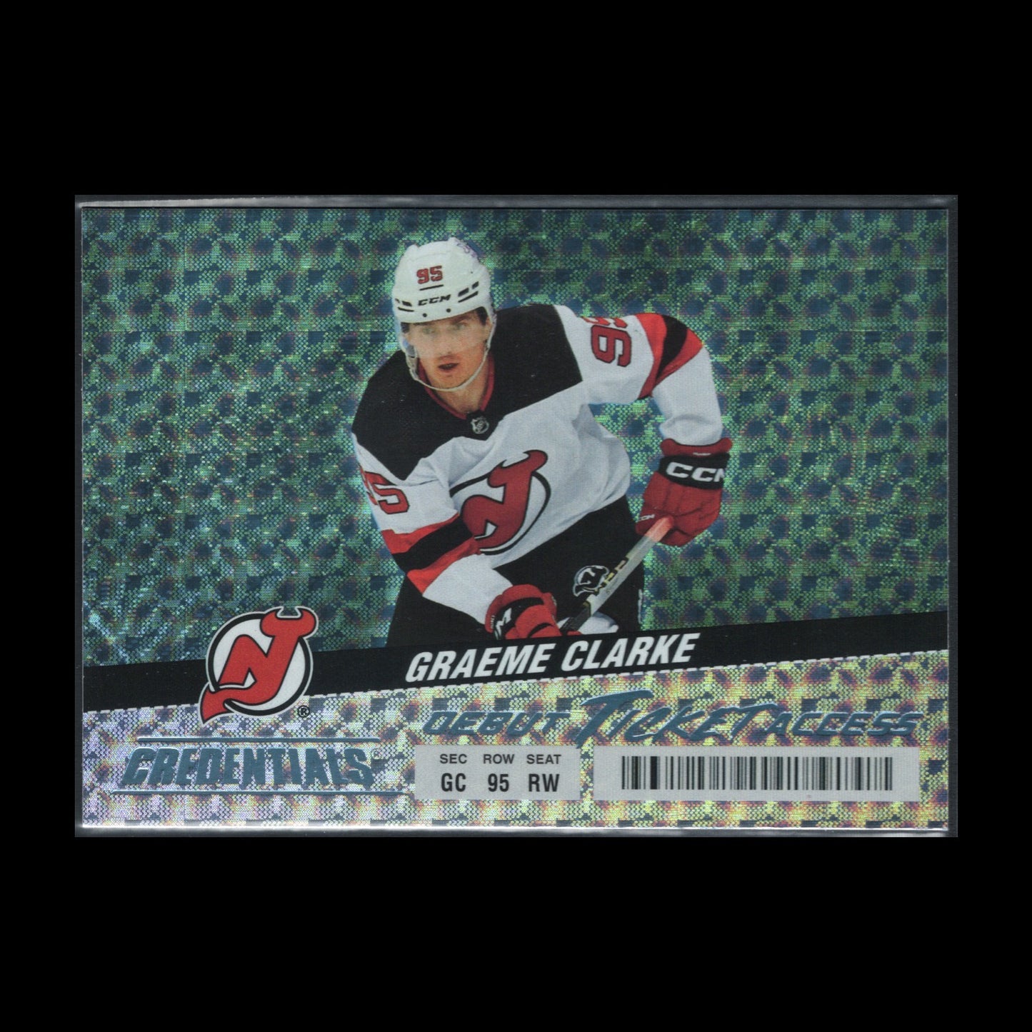2024-25 UD Credentials GRAEME CLARKE #136 Debut Ticket Access Horizontal RC