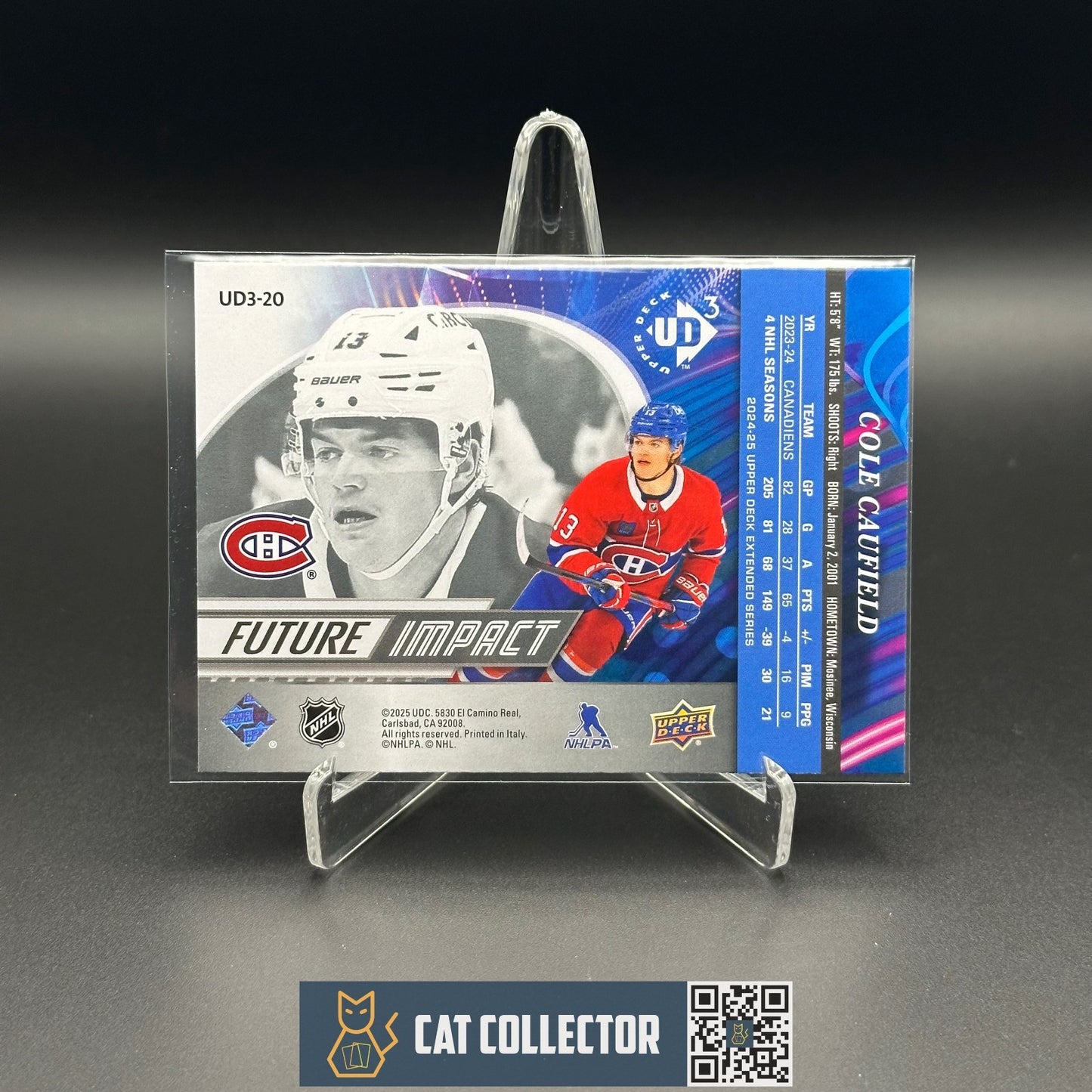 2024-25 UD Extended series COLE CAUFIELD #UD3-20 Future Impact