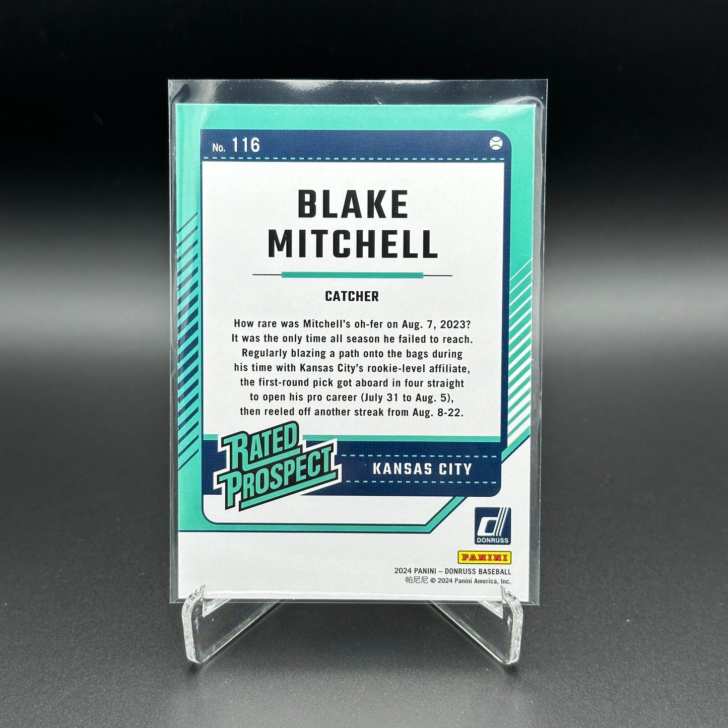 2024 Panini Donruss BLAKE MITCHELL #116 Rated Prospect RC