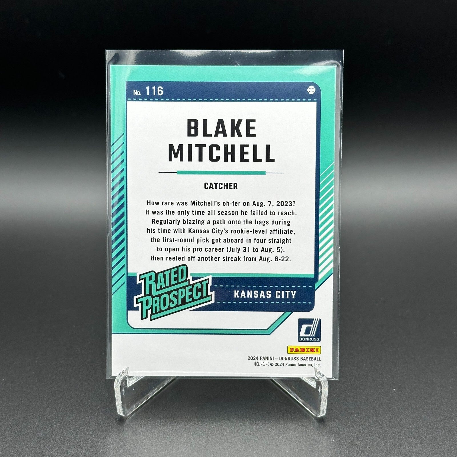 2024 Panini Donruss BLAKE MITCHELL #116 Rated Prospect RC