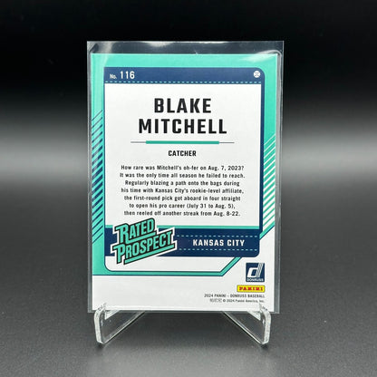 2024 Panini Donruss BLAKE MITCHELL #116 Rated Prospect RC