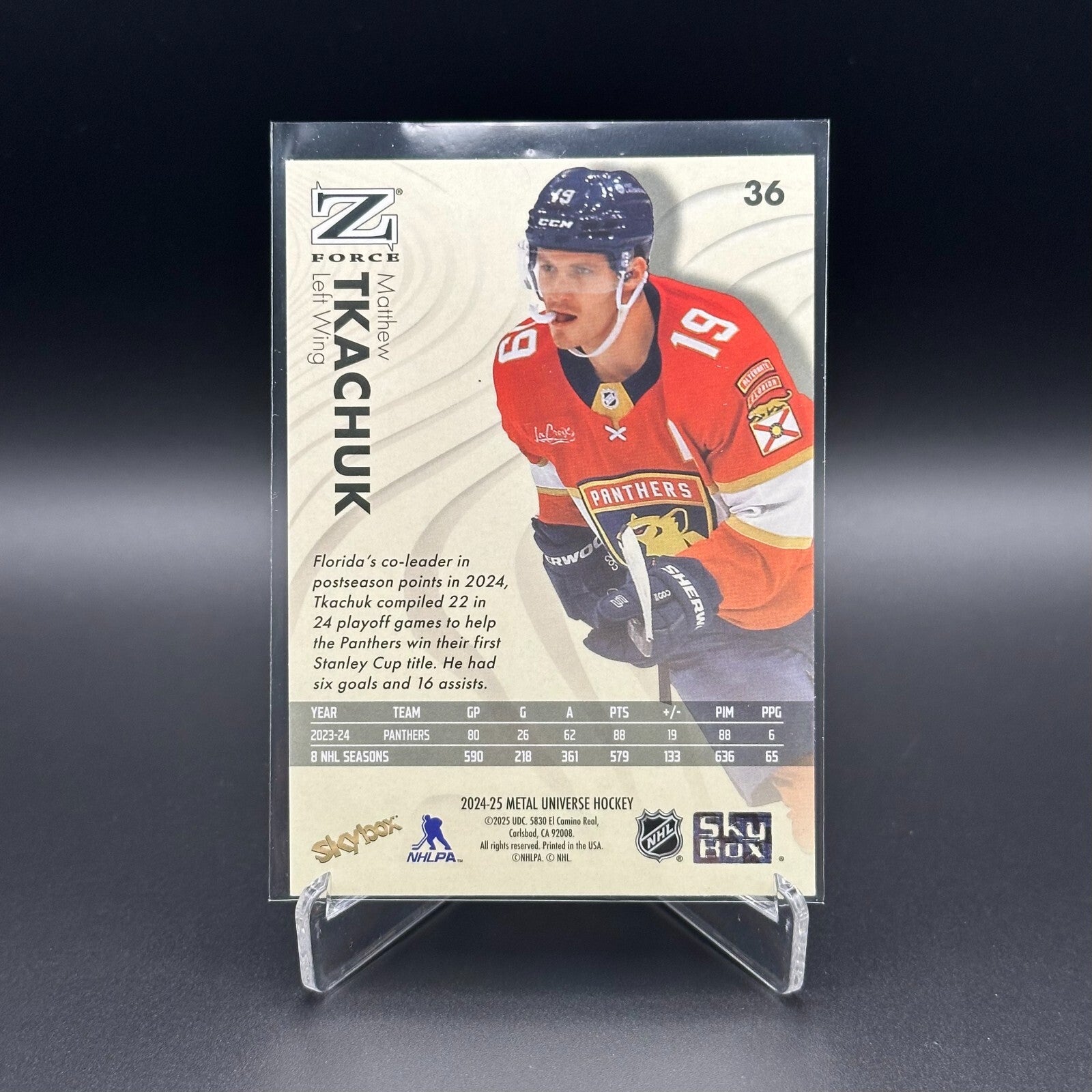 2024-25 SkyBox Metal Universe MATTHEW TKACHUK #36 Z-Force