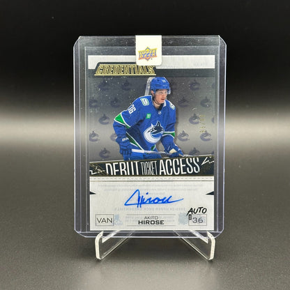2023-24 UD Credentials AKITO HIROSE #DTA-AH Debut Ticket Access Acetate /99