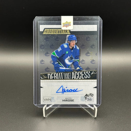 2023-24 UD Credentials AKITO HIROSE #DTA-AH Debut Ticket Access Acetate /99
