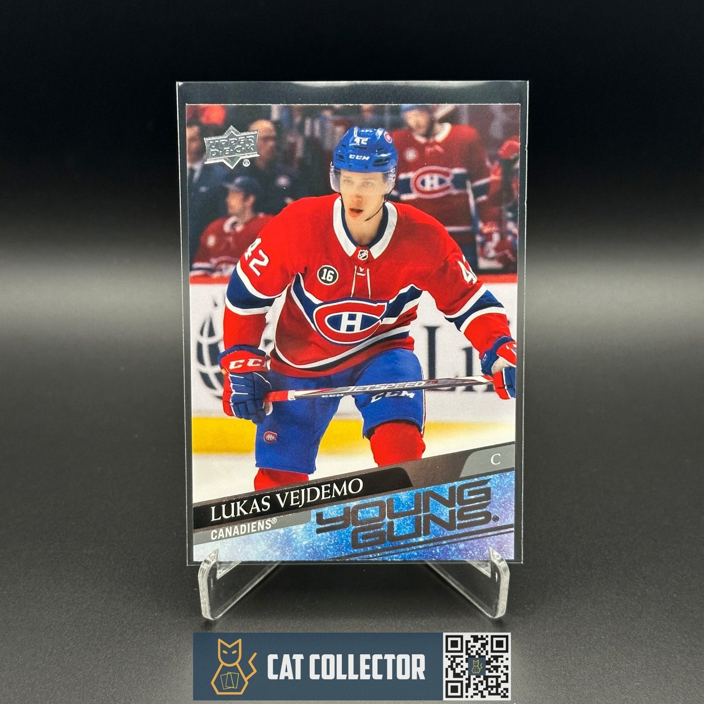 2020-21 UD Series 2 LUKAS VEJDEMO #490 Young guns RC - Montreal Canadiens