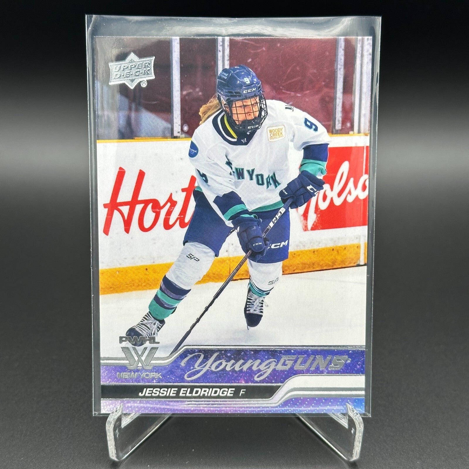 2024-25 UD PWHL JESSIE ELDRIDGE #66 Young guns RC - New York - 1st EDITION!