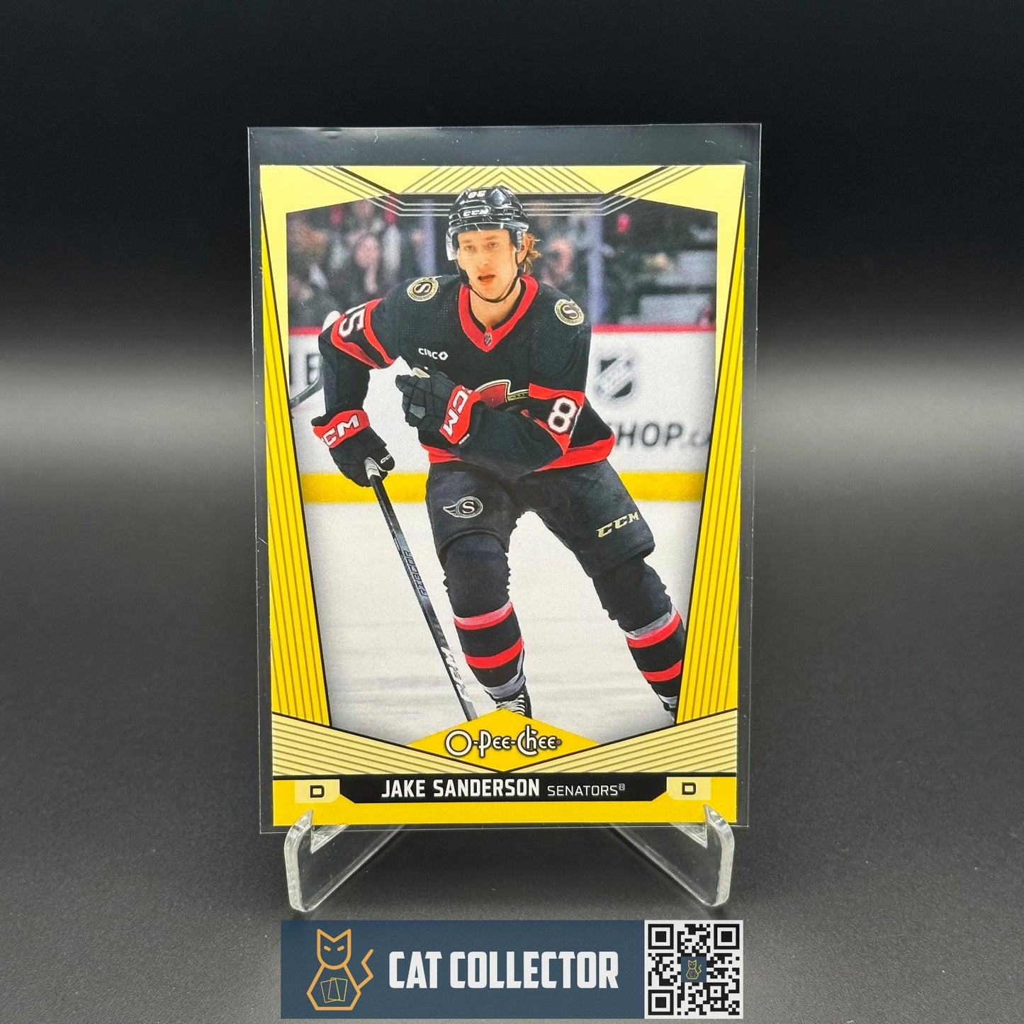 2024-25 O-Pee-Chee JAKE SANDERSON #372 Yellow border - Ottawa Senators