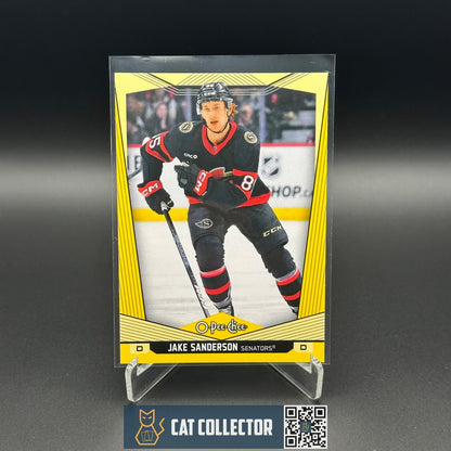 2024-25 O-Pee-Chee JAKE SANDERSON #372 Yellow border - Ottawa Senators