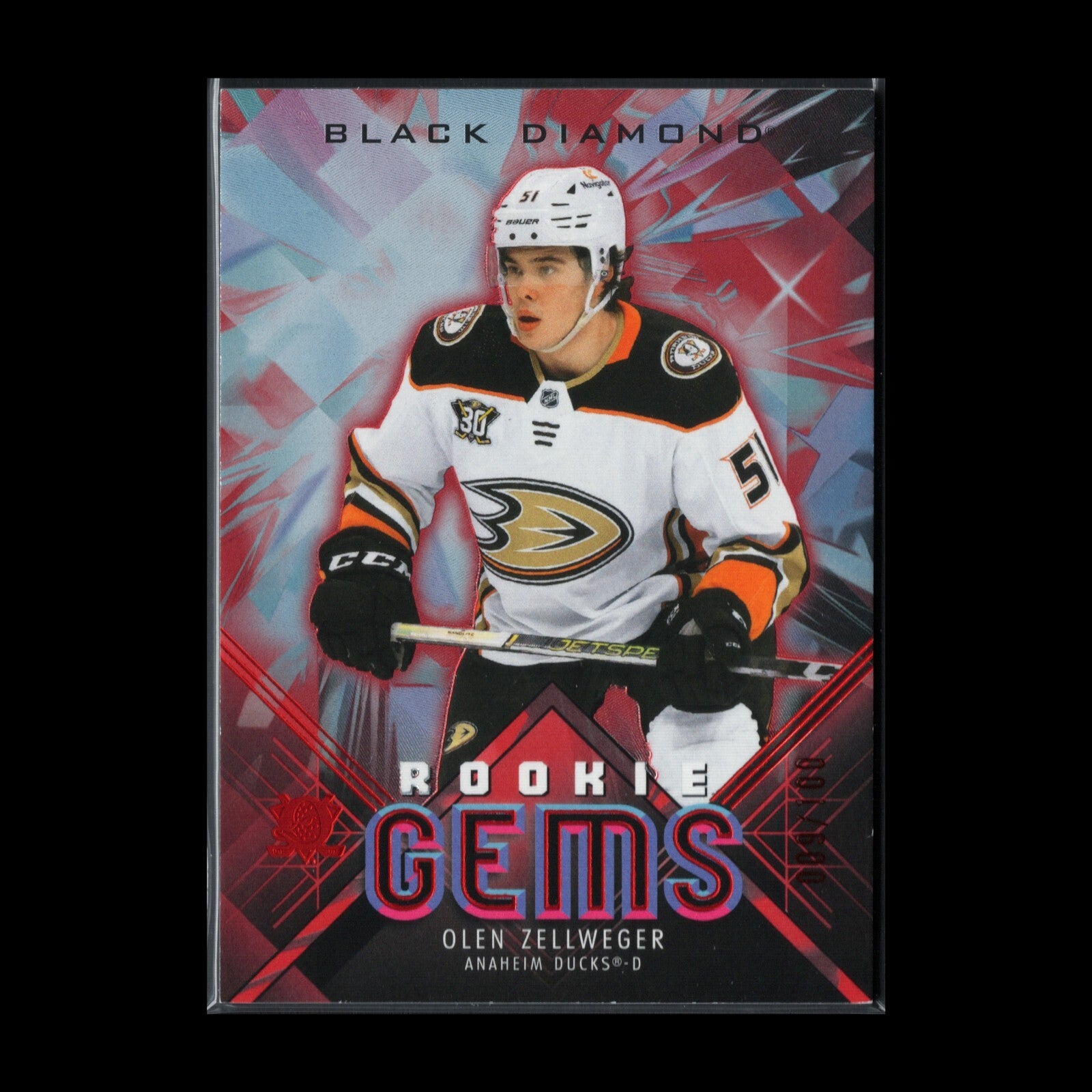 2024-25 UD Black Diamond OLEN ZELLWEGER #RG-OZ Rookie Gems RC /100