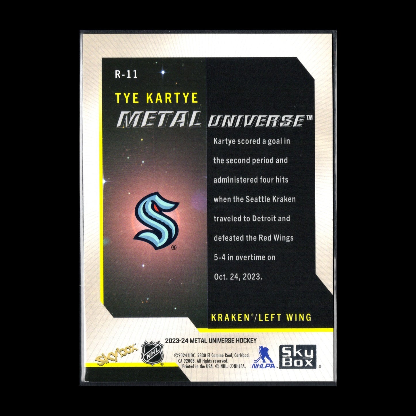 2023-24 SkyBox Metal Universe TYE KARTYE #R-11 Retro Rookie RC