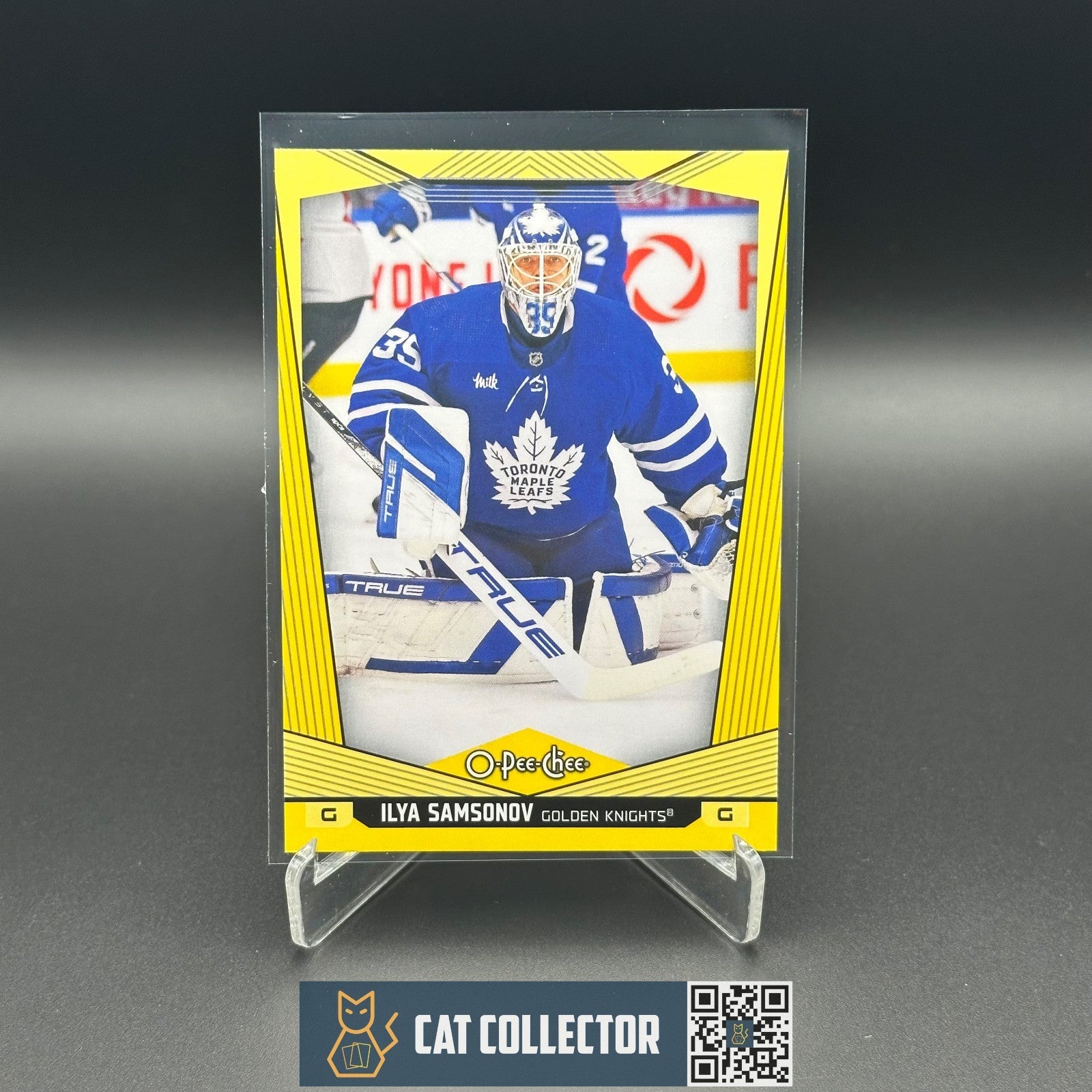 2024-25 O-Pee-Chee ILYA SAMSONOV #137 Yellow border - Toronto Maple Leafs