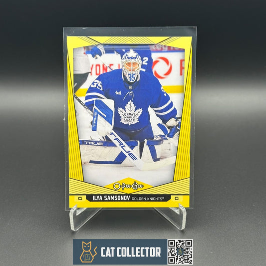 2024-25 O-Pee-Chee ILYA SAMSONOV #137 Yellow border - Toronto Maple Leafs