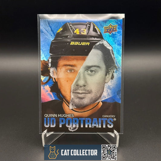 2025-26 UD Series 1 QUINN HUGHES #P-25 UD Portraits - Vancouver Canucks