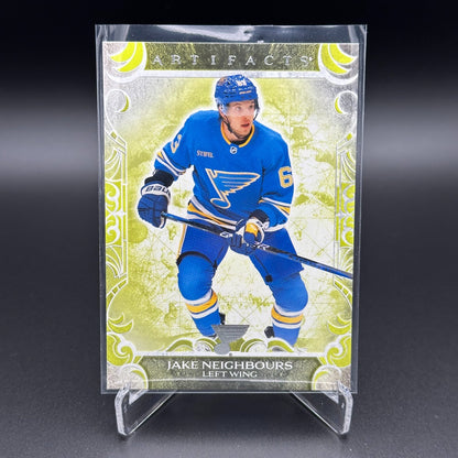 2024-25 UD Artifacts JAKE NEIGHBOURS #89 Neon Green - St. Louis Blues