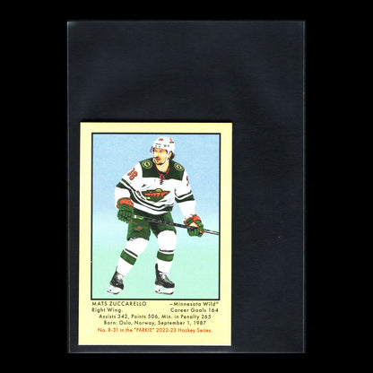 2022-23 UD Parkhurst Champions MATS ZUCCARELLO #R-31 Retro Parkie mini