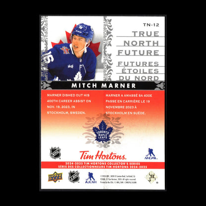 2024-25 UD Tim Hortons MITCH MARNER #TH-12 True North Future Toronto Maple Leafs