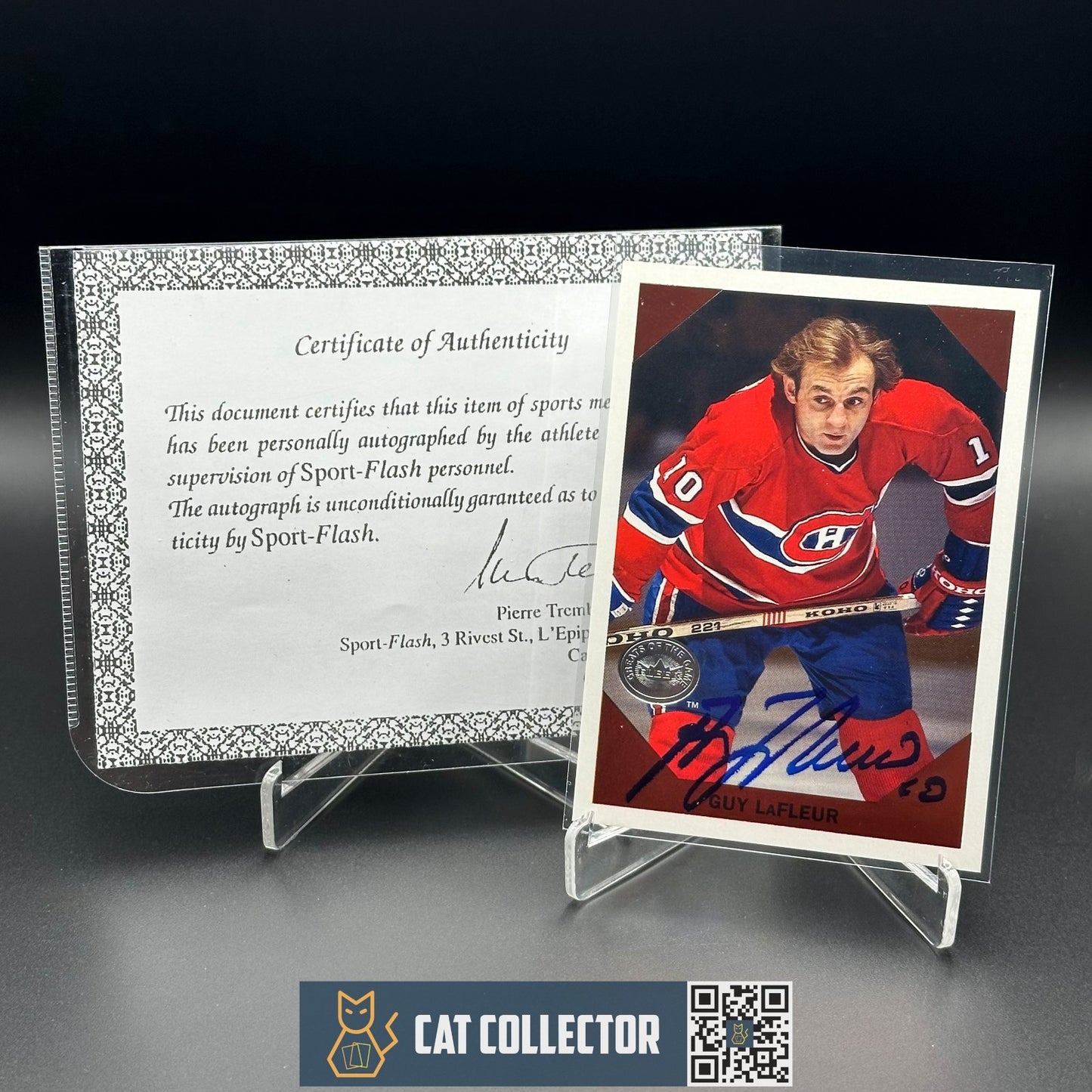 2001-02 Fleer Greats of the game GUY LAFLEUR #5 Auto - Montreal Canadiens