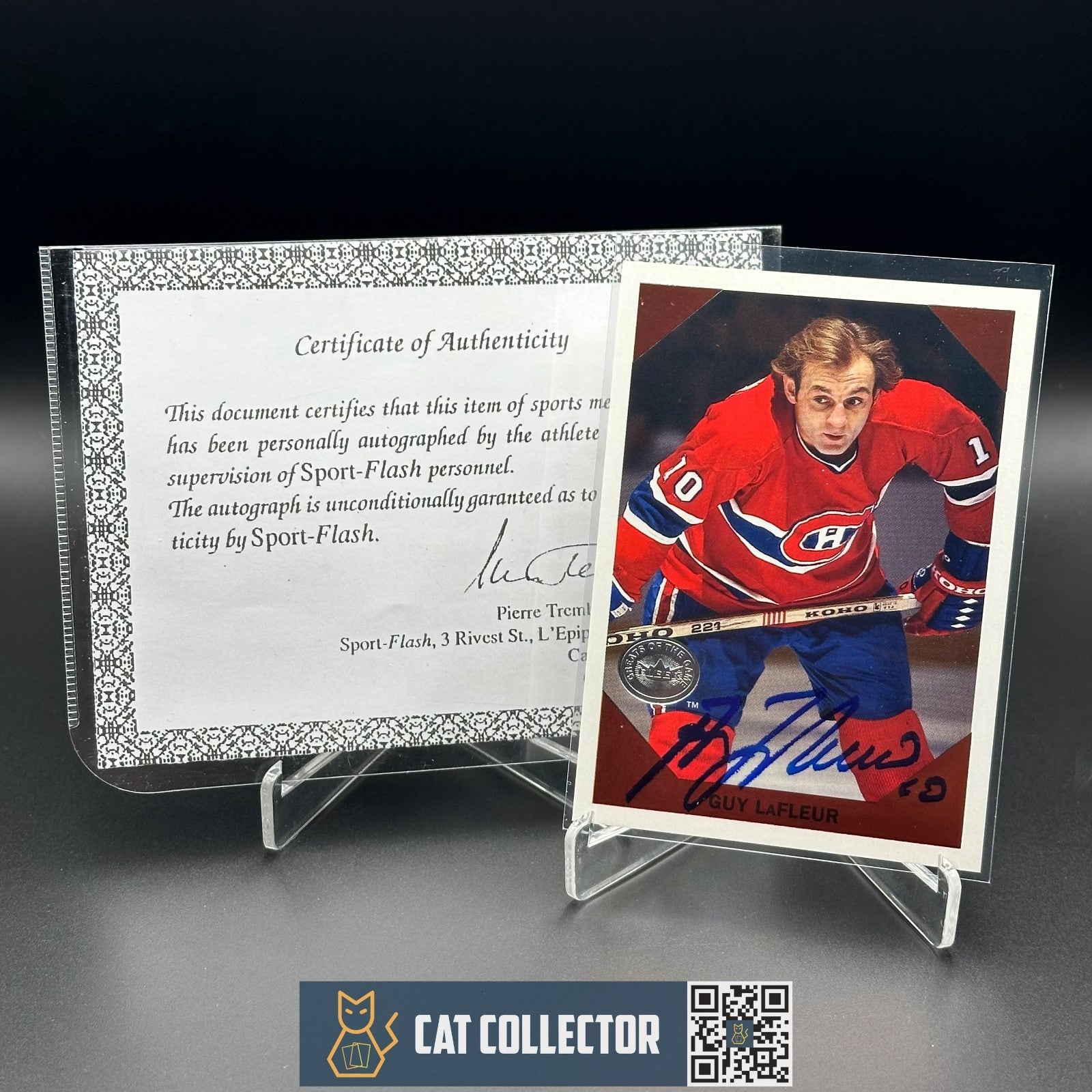 2001-02 Fleer Greats of the game GUY LAFLEUR #5 Auto - Montreal Canadiens