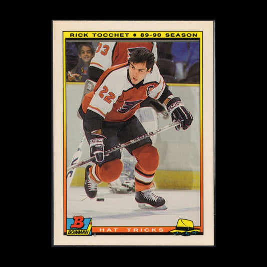 1990-91 Bowman Hockey Hat Tricks #14 RICK TOCCHET - Philadelphia Flyers