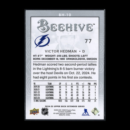 2024-25 UD Extended series VICTOR HEDMAN #BH-10 Beehive - Tampa Bay Lightning
