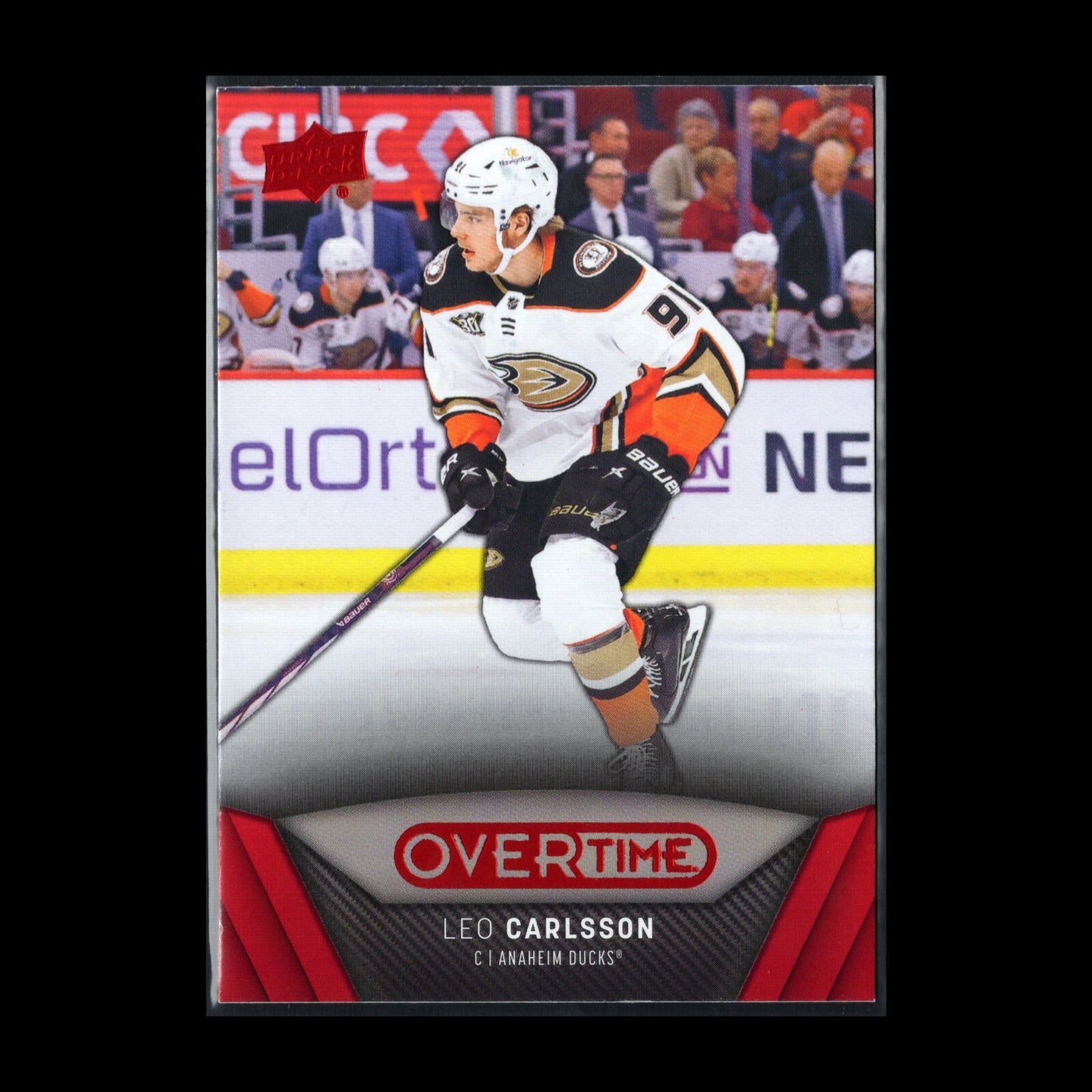 2024-25 UD Overtime LEO CARLSSON #46 Red foil - Anaheim Ducks