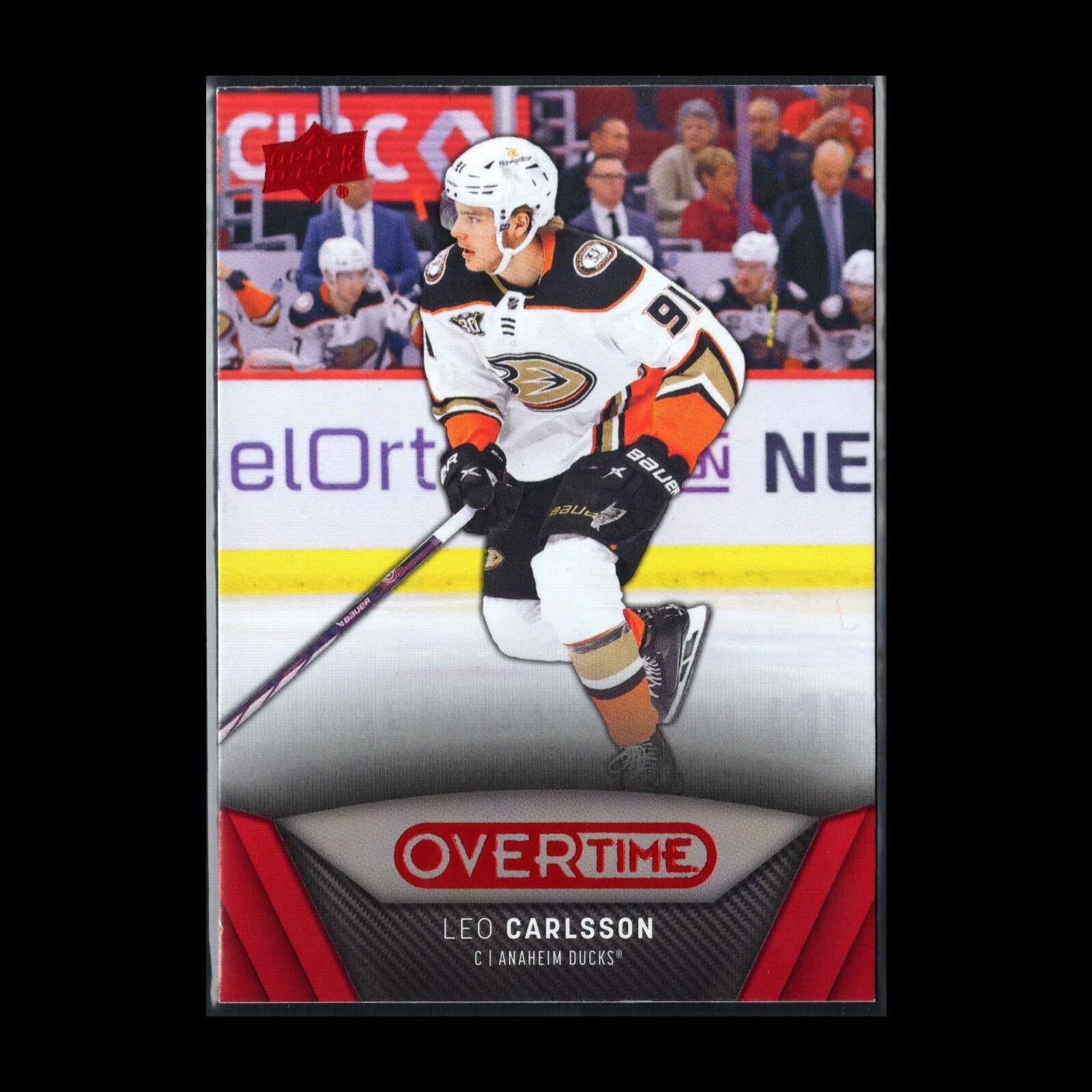 2024-25 UD Overtime LEO CARLSSON #46 Red foil - Anaheim Ducks