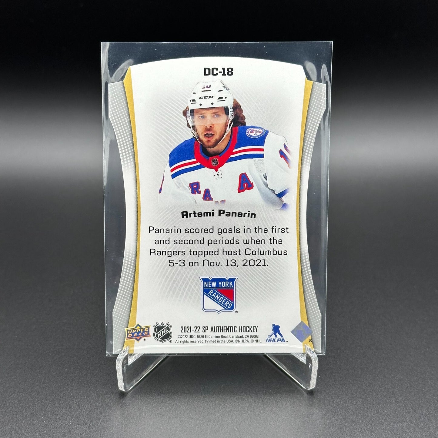 2021-22 UD SP Authentic ARTEMI PANARIN #DC-18 Die-cut - New York Rangers