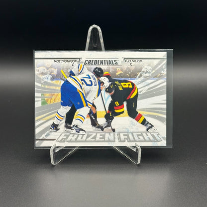2024-25 UD Credentials TAGE THOMPSON / J.T. MILLER #FF-TM Frozen Fight