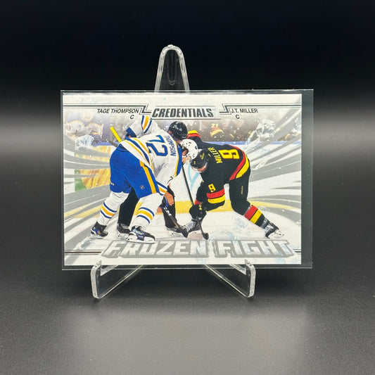 2024-25 UD Credentials TAGE THOMPSON / J.T. MILLER #FF-TM Frozen Fight