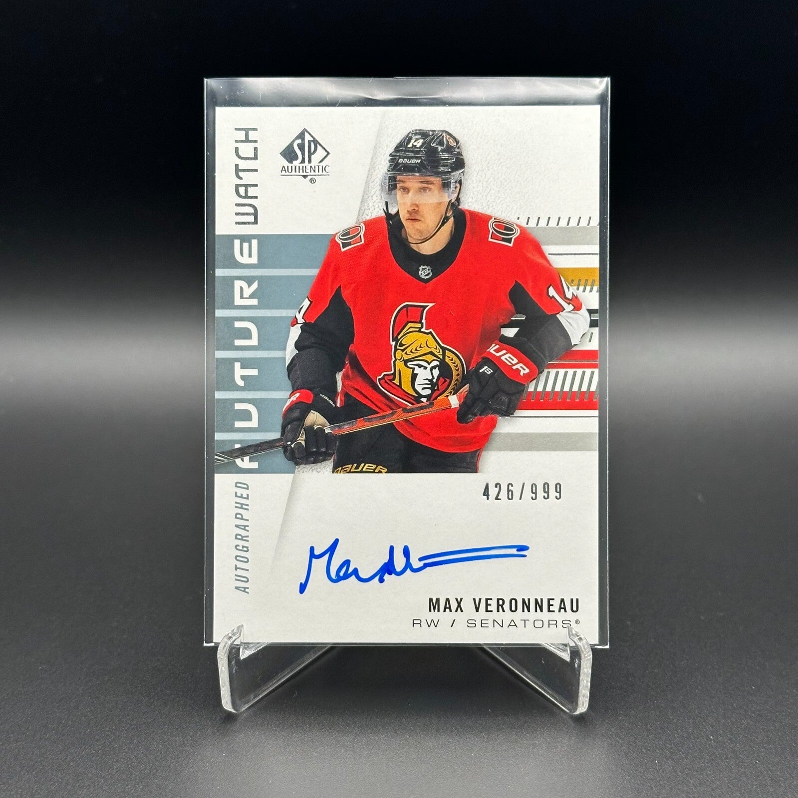 2019-20 UD SP Authentic MAX VERONNEAU #156 Future Watch Autographed /999