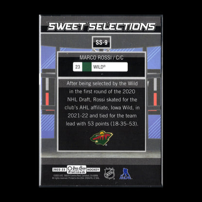 2022-23 O-Pee-Chee Platinum MARCO ROSSI #SS-9 Sweet Selections RC