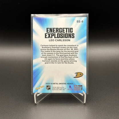 2023-24 SkyBox Metal Universe LEO CARLSSON #EE-8 Energetic Explosions RC