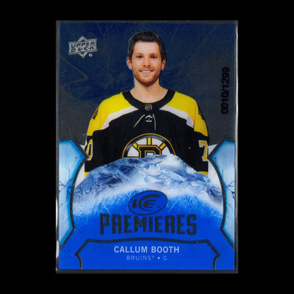2020-21 UD Ice CALLUM BOOTH #105 Ice Premieres Rookie RC /1299