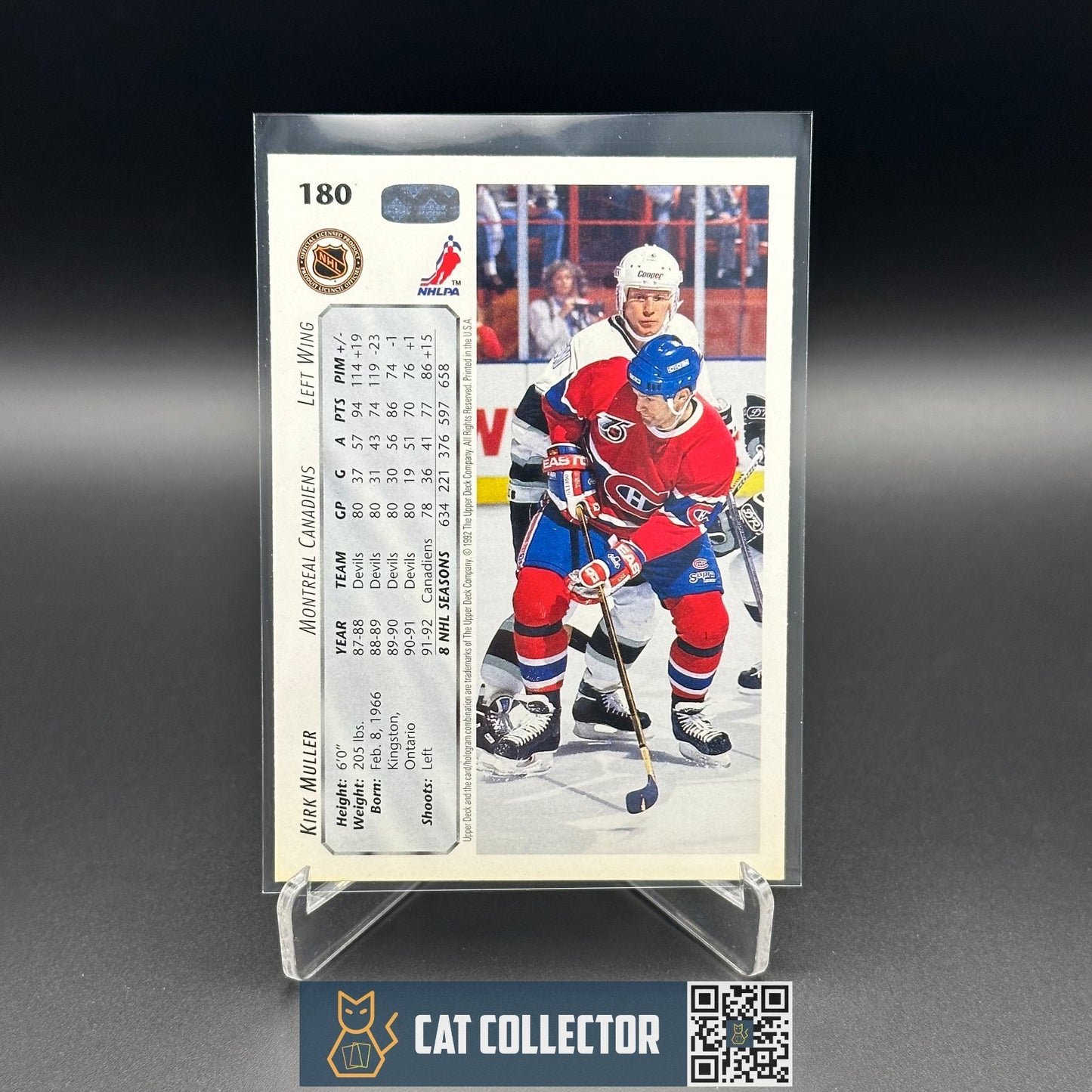 1992-93 Upper Deck Hockey KIRK MILLER #180 Auto Montreal Canadiens