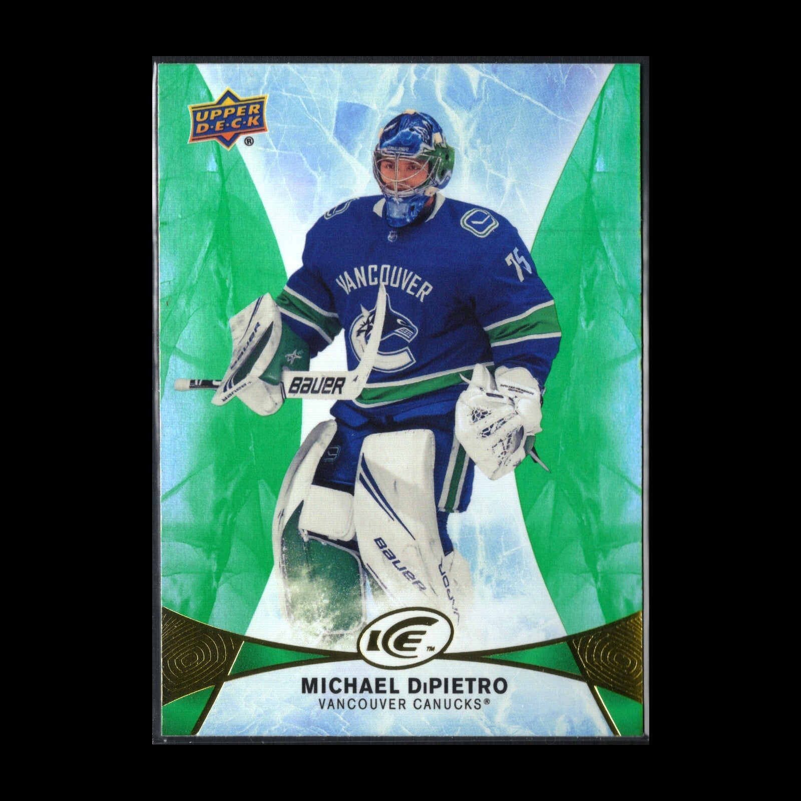 2020-21 UD Ice MICHAEL DIPIETRO #80 Base Green - Vancouver Canucks